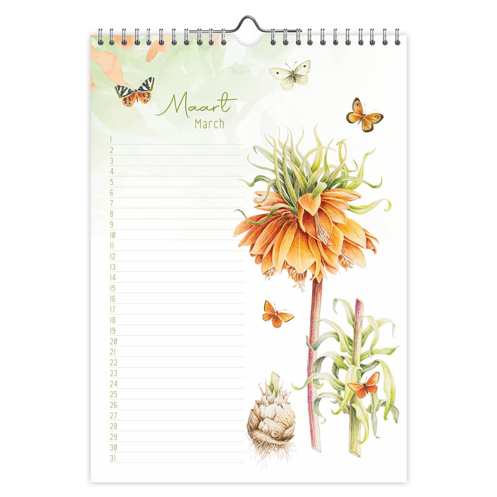 Janneke Brinkman "Pioenroos" verjaardagskalender A4 - Afbeelding 2