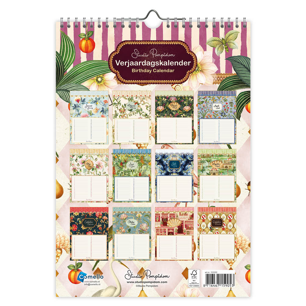 Studio Pompidon verjaardagskalender A4 - Afbeelding 2