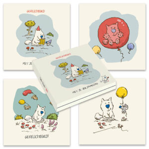 Kaartenmapje Doe eens lief - Feestmuts op