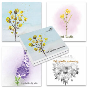 Kaartenmapje Petit Paris - Gele bloem