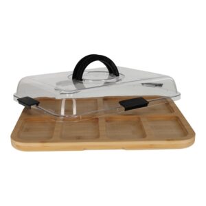 Bamboe Snack Tray Met Deksel