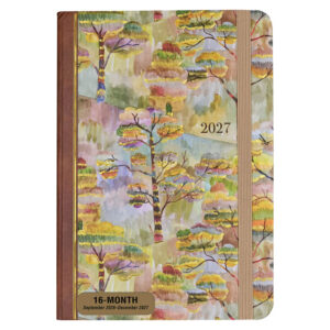 Watercolor Treescape Compact diary 16-mnds 2027