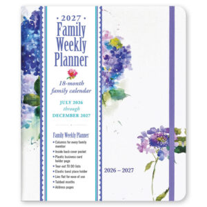Family Weekly planner Hydrangeas 18-mnds 2027
