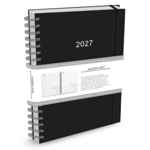 Flexwerk- / thuiswerkagenda groot zwart 2027