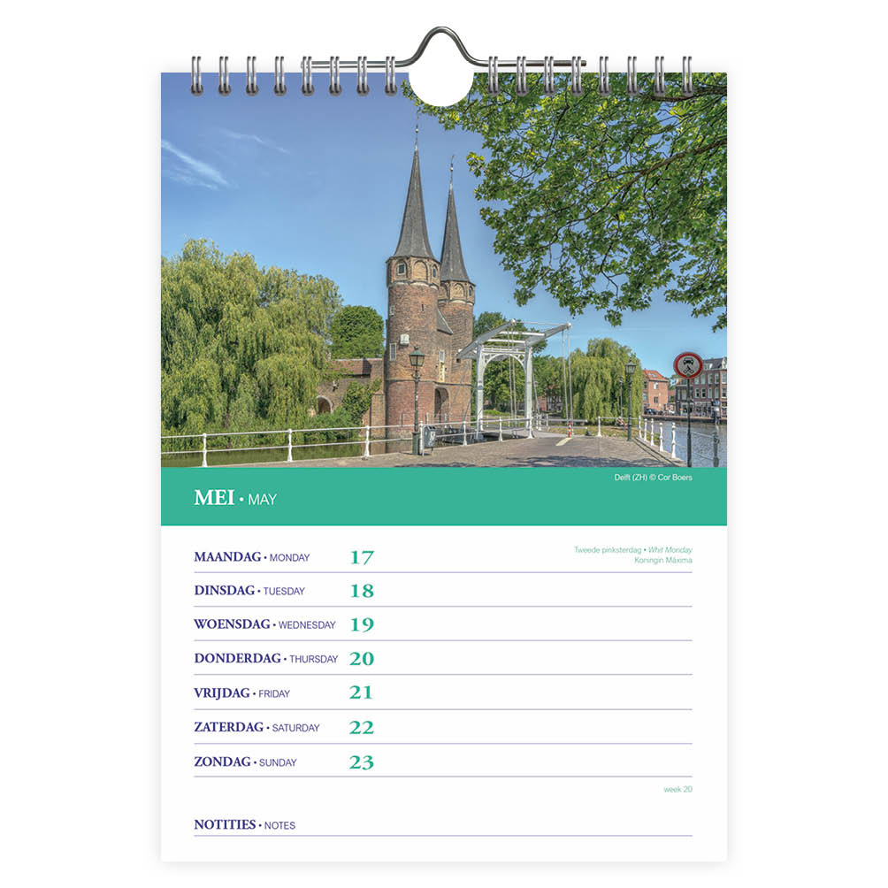 Nederland WEEKnotitiekalender Weide met Koeien 2027 - Afbeelding 2