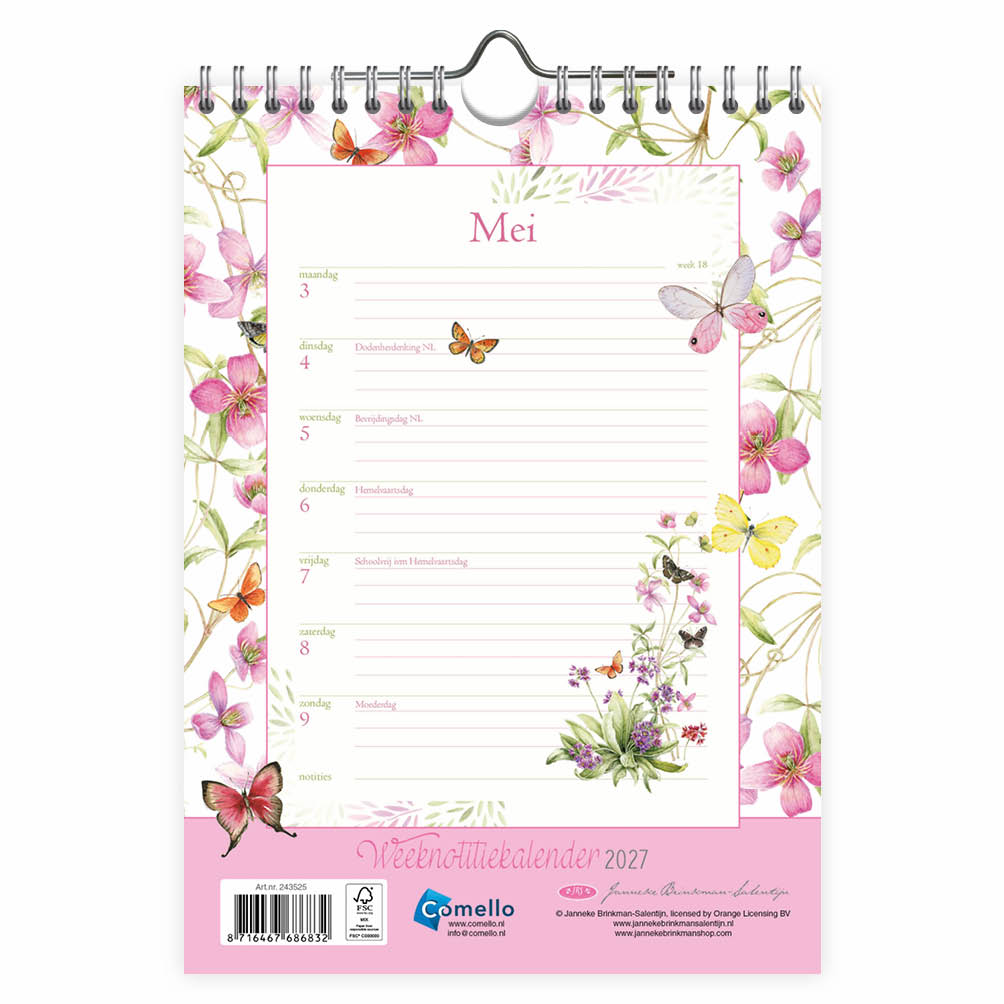 Janneke Brinkman WEEKnotitiekalender Clematis 2027 - Afbeelding 3
