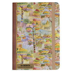 Watercolor Treescape Compact diary 16-mnds 2027
