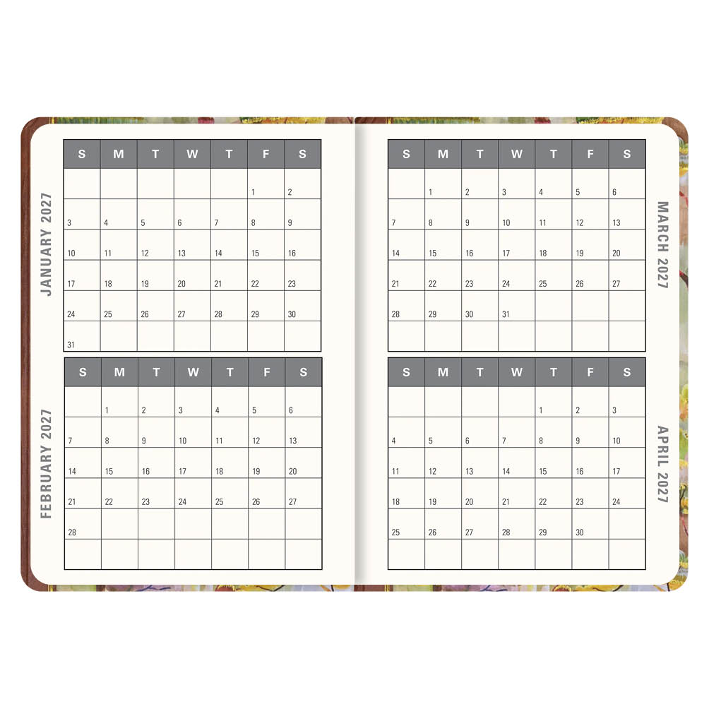 Watercolor Treescape Compact diary 16-mnds 2027 - Afbeelding 2