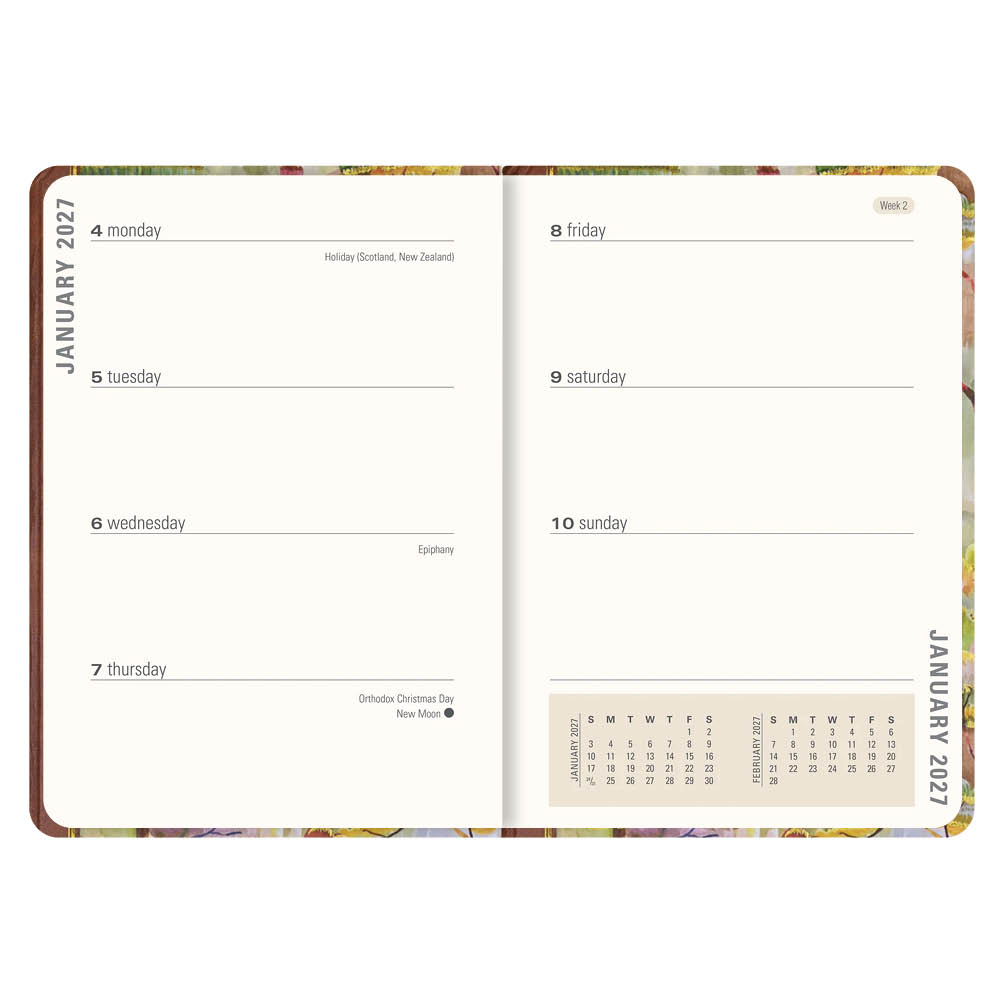 Watercolor Treescape Compact diary 16-mnds 2027 - Afbeelding 3
