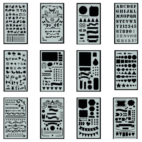 Stencil set Peter Pauper Dotted Journal 12 stuks
