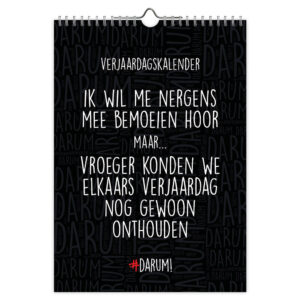 Darum A4 verjaardagskalender
