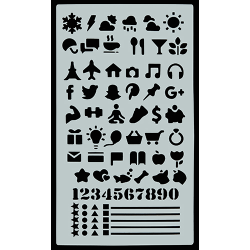 Stencil set Peter Pauper Dotted Journal 12 stuks - Afbeelding 3