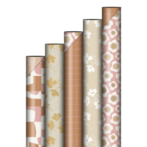 Set rollen cadeaupapier Vintage Summer